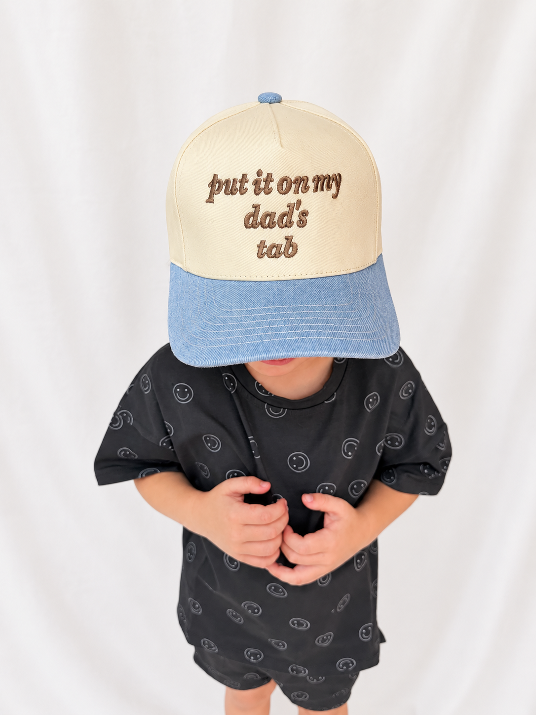"Put It On My Dad’s Tab" Trucker Hats