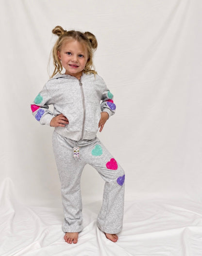 Color Pop Heart Jogger Set