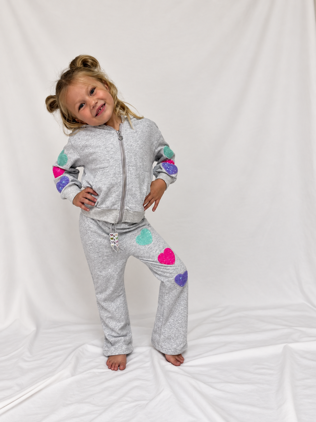 Color Pop Heart Jogger Set