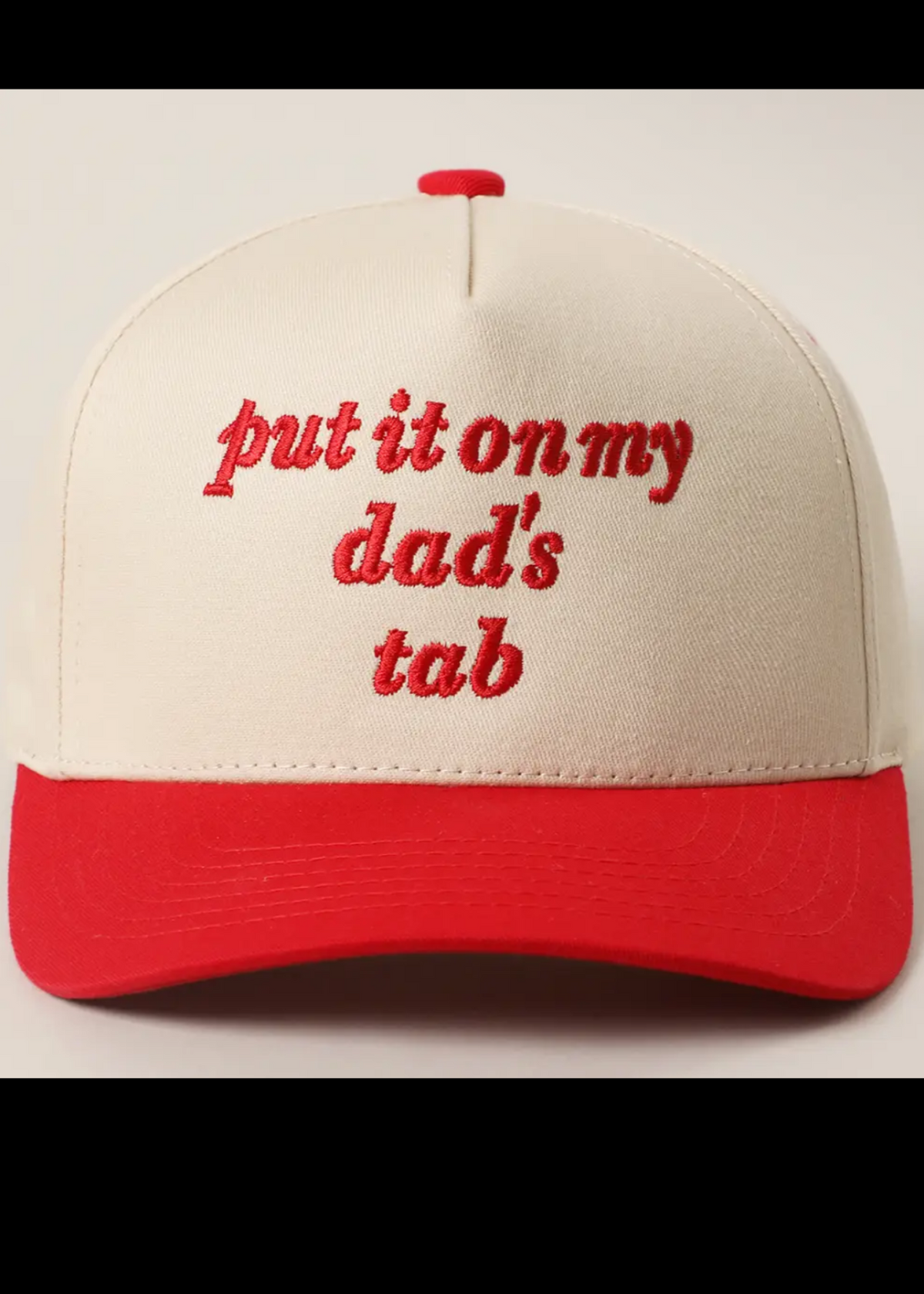 "Put It On My Dad’s Tab" Trucker Hats